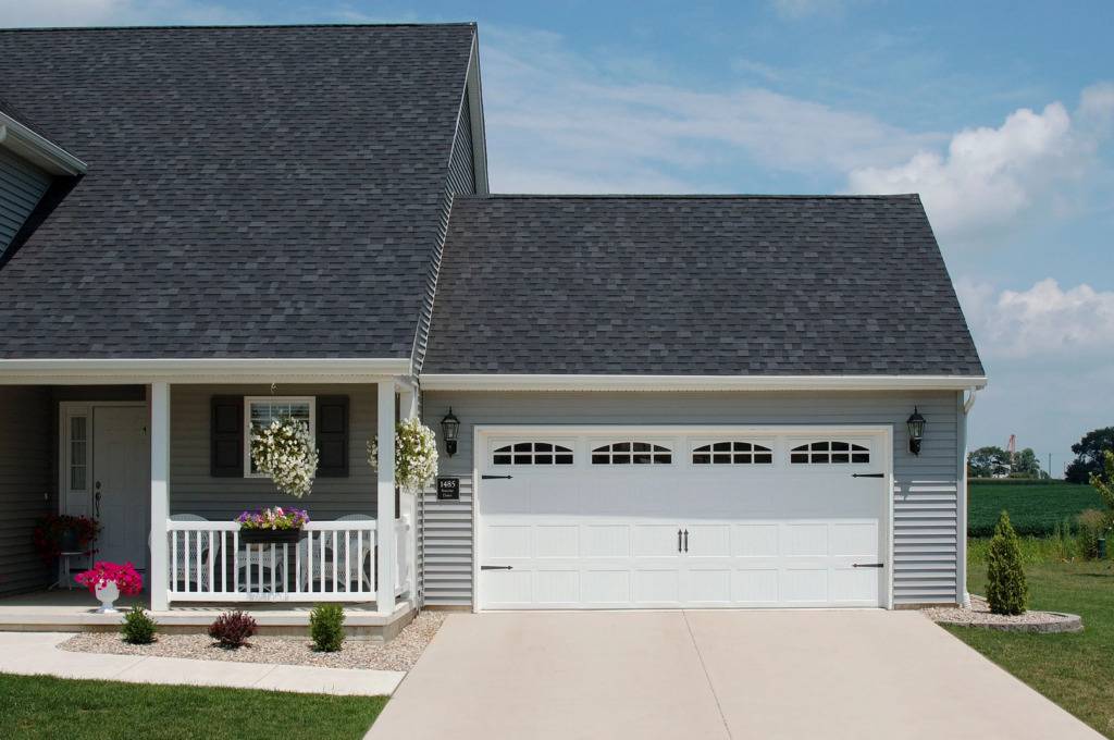 Stamped Carriage House Residential Garage Door - Garage Door Services, Inc.